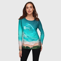 Лонгслив женский Shark in sea, цвет: 3D-принт — фото 2