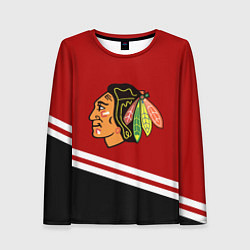 Лонгслив женский Chicago Blackhawks, NHL, цвет: 3D-принт