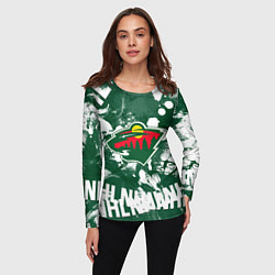 Лонгслив женский Minnesota Wild, Миннесота Уайлд, цвет: 3D-принт — фото 2