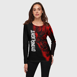 Лонгслив женский DYING LIGHT RED ZOMBIE FACE, цвет: 3D-принт — фото 2