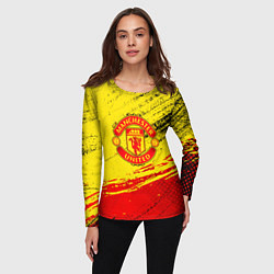 Лонгслив женский Manchester United Футбольный клуб, цвет: 3D-принт — фото 2