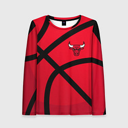 Лонгслив женский Чикаго Буллз Chicago Bulls NBA, цвет: 3D-принт
