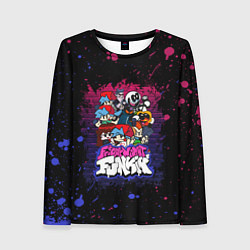 Женский лонгслив FRIDAY NIGHT FUNKIN НЕОНОВАЯ СТЕНА FNF