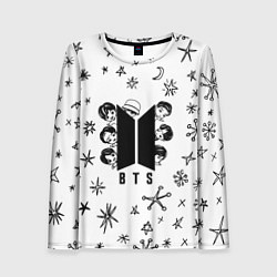 Женский лонгслив ЛОГОТИП БТС LOGO BTS