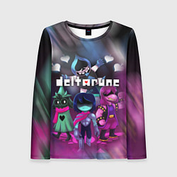 Лонгслив женский DELTARUNE ГЕРОИ В БОЙ!, цвет: 3D-принт