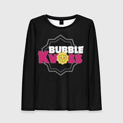 Лонгслив женский Bubble Kvass - emblem, цвет: 3D-принт