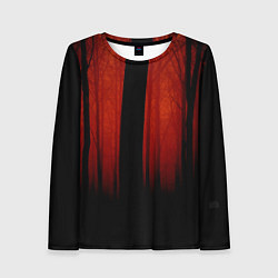 Лонгслив женский Красный хоррор, цвет: 3D-принт