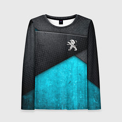 Лонгслив женский Peugeot: Металл в цвет, цвет: 3D-принт