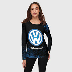 Лонгслив женский Volkswagen - Объемный, цвет: 3D-принт — фото 2