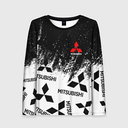 Женский лонгслив Mitsubishi black & white