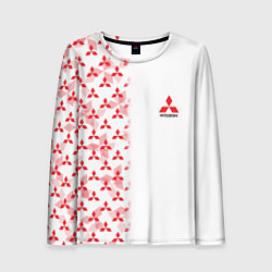 Женский лонгслив Mitsubishi Mini logo Half pattern