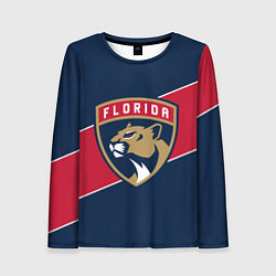 Лонгслив женский Florida Panthers , Флорида Пантерз, цвет: 3D-принт