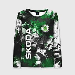 Лонгслив женский Skoda Sport Style Шкода, цвет: 3D-принт