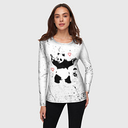 Лонгслив женский BANKSY БЭНКСИ панда, цвет: 3D-принт — фото 2