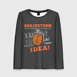 Женский лонгслив Мозговой Штурм Brainstorm