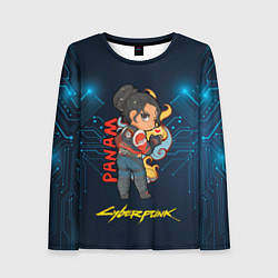Лонгслив женский Маленькая Panam Панам cyberpunk2077, цвет: 3D-принт
