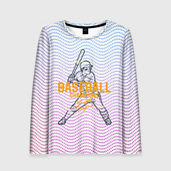 Лонгслив женский Американский бейсбол, цвет: 3D-принт
