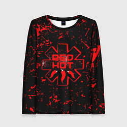 Лонгслив женский Red Hot Chili Peppers, лого, цвет: 3D-принт