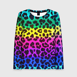 Лонгслив женский Leopard Pattern Neon, цвет: 3D-принт
