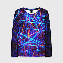 Лонгслив женский Neon pattern Fashion 2055, цвет: 3D-принт