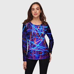 Лонгслив женский Neon pattern Fashion 2055, цвет: 3D-принт — фото 2