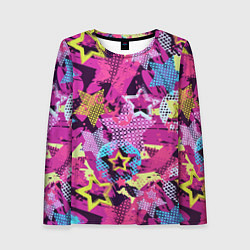 Женский лонгслив Star Colorful Pattern Fashion Neon