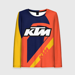 Лонгслив женский KTM VINTAGE SPORTWEAR, цвет: 3D-принт