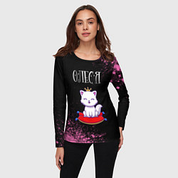 Лонгслив женский Олеся КОШКА Арт, цвет: 3D-принт — фото 2