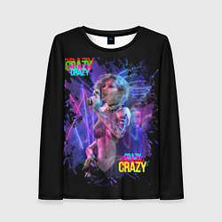 Лонгслив женский Crazy Neon girl, цвет: 3D-принт