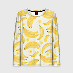 Лонгслив женский Банановый Рай Лета, цвет: 3D-принт