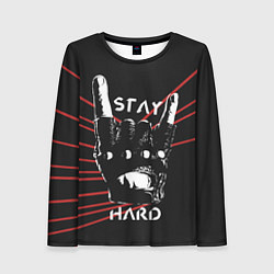 Лонгслив женский Stay hard, цвет: 3D-принт
