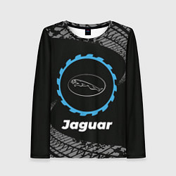 Лонгслив женский Jaguar в стиле Top Gear со следами шин на фоне, цвет: 3D-принт