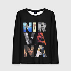 Лонгслив женский Nirvana Альбомы, цвет: 3D-принт