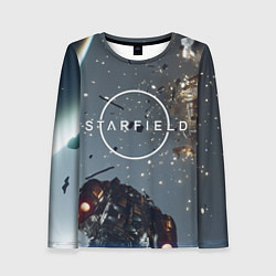 Женский лонгслив Космический бой в Starfield