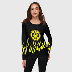 Лонгслив женский Borussia пламя, цвет: 3D-принт — фото 2