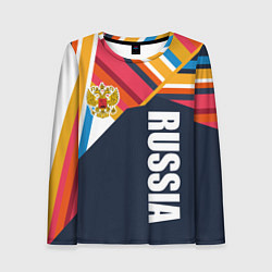 Женский лонгслив RUSSIA - RETRO COLORS