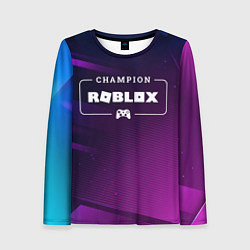 Лонгслив женский Roblox Gaming Champion: рамка с лого и джойстиком, цвет: 3D-принт