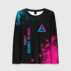 Женский лонгслив Thirty Seconds to Mars Neon Gradient