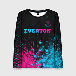 Лонгслив женский Everton - neon gradient, цвет: 3D-принт