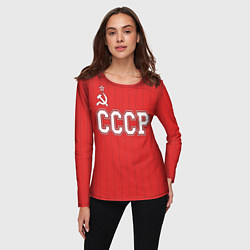 Лонгслив женский Союз Советских Социалистических Республик, цвет: 3D-принт — фото 2