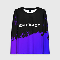 Женский лонгслив Garbage purple grunge