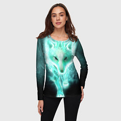 Лонгслив женский Волк из света, цвет: 3D-принт — фото 2