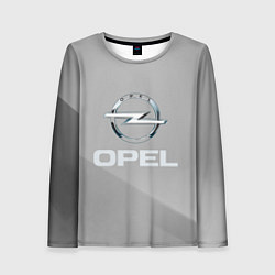 Лонгслив женский Opel - серая абстракция, цвет: 3D-принт