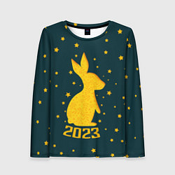 Лонгслив женский Год кролика - 2023, цвет: 3D-принт