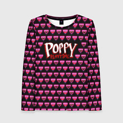 Лонгслив женский Poppy Playtime - Kissy Missy Pattern - Huggy Wuggy, цвет: 3D-принт