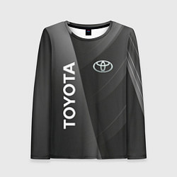 Лонгслив женский Toyota - серая абстракция, цвет: 3D-принт