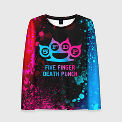 Лонгслив женский Five Finger Death Punch - neon gradient, цвет: 3D-принт