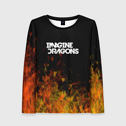 Лонгслив женский Imagine Dragons - пламя, цвет: 3D-принт