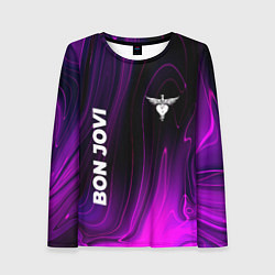 Женский лонгслив Bon Jovi violet plasma