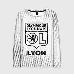 Лонгслив женский Lyon с потертостями на светлом фоне, цвет: 3D-принт